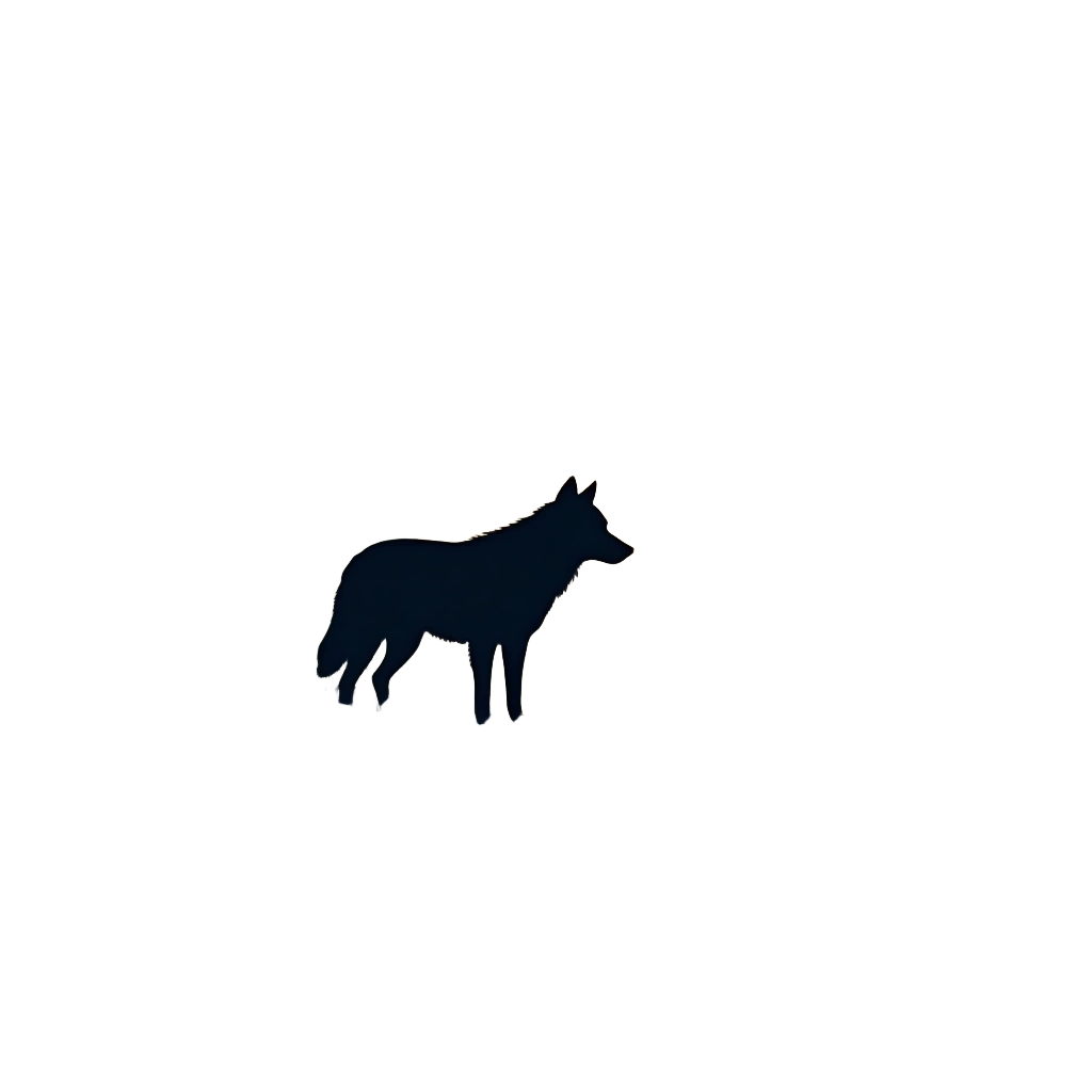 Silhouette of a Wolf